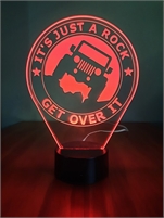3D LED Lamp Jeep Wrangler "Get Over It" #1268 Acrylic Panel by WestofKeyWest