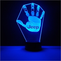 3D LED Lamp Jeep "Hand Wave" #1226 Acrylic Panel by WestofKeyWest